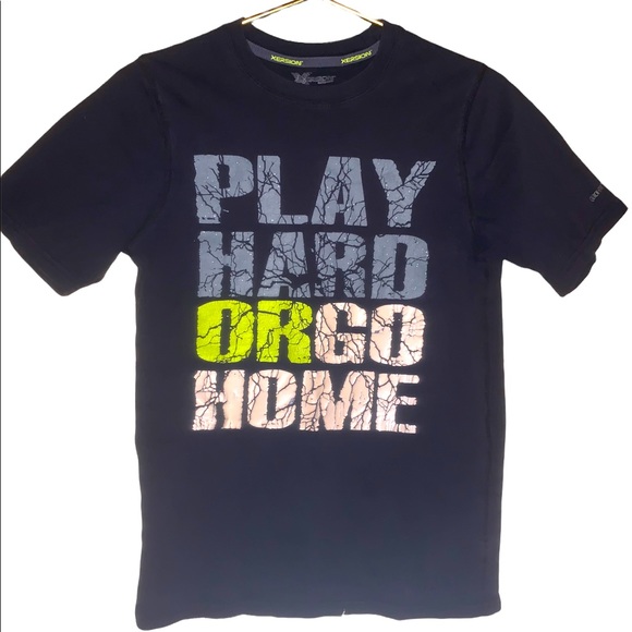 Xersion Other - Play hard or go home graphic T-shirt XERSION brand sz s-m distressed quick-dry